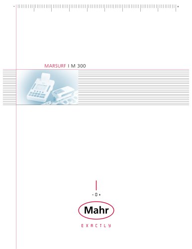 MarSurf M 300 Mobile Roughness Measuring Device