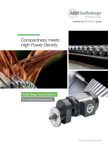 Single Stage Geared Motors for Industrial Applications