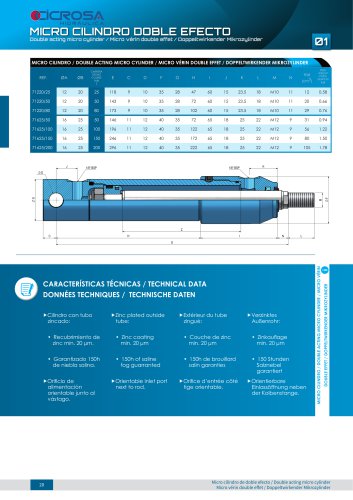 DOUBLE ACTING MICRO CYLINDER