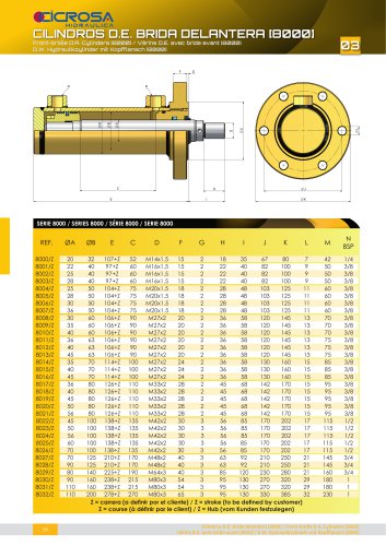 FRONT-BRIDLE D.R. CILINDERS 8000 SERIES