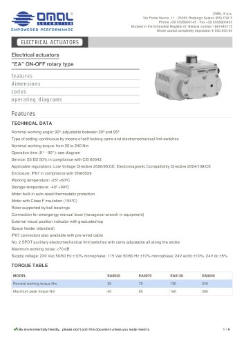 "EA" ON-OFF rotary type