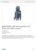 QINEO BASIC 450 with separate wire drive unit, water cooled