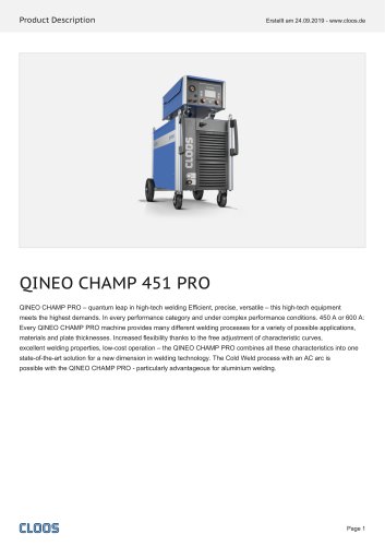 QINEO CHAMP 451 PRO