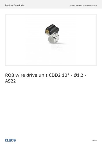 ROB wire drive unit CDD2 10° - Ø1.2 - AS22