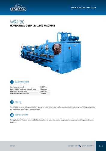 WR1 80 / HORIZONTAL DEEP DRILLING MACHINE