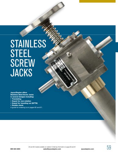 STAINLESS STEEL Screw JACKS