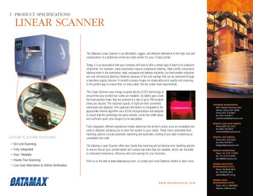 Linear Bar Code Scanner