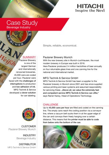 Case Study: Paulaner Brewery Munich (Beverage Industry)