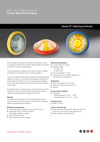 Series 57 - Warning Indicator