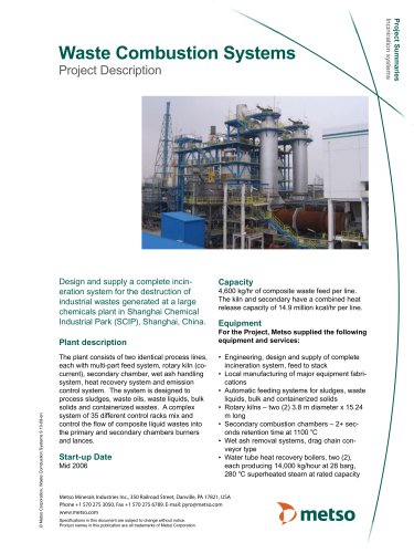 Waste Combustion Systems Brochure