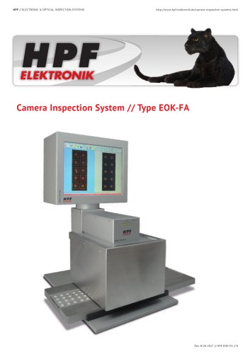 Camera Inspection System // Type EOK-FA