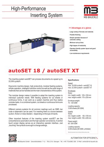 autoSET 18 / autoSET XT