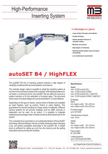 autoSET B4 / HighFLEX