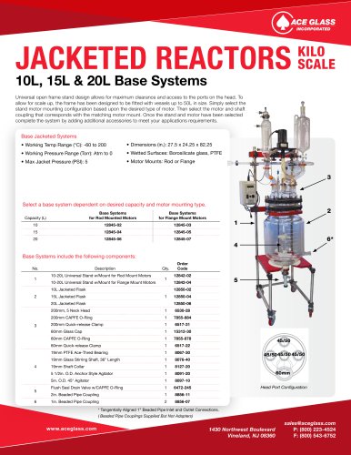 Jacketed Reactors - 10L to 20L