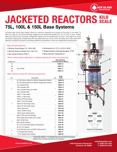 Jacketed Reactors - 75L to 150L