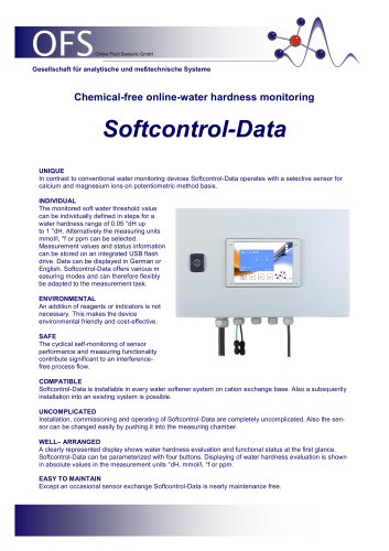 online water hardness monitoring SC-Data