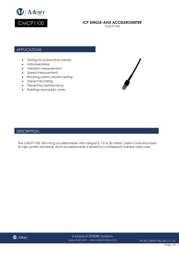 CMCP100 ICP SINGLE-AXIS ACCELEROMETER