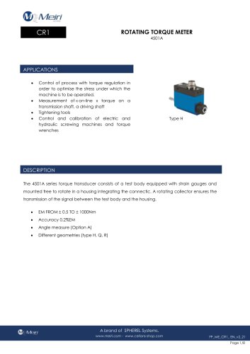 CR1 ROTATING TORQUE METER