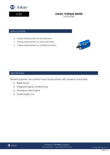 CS2 STATIC TORQUE METER