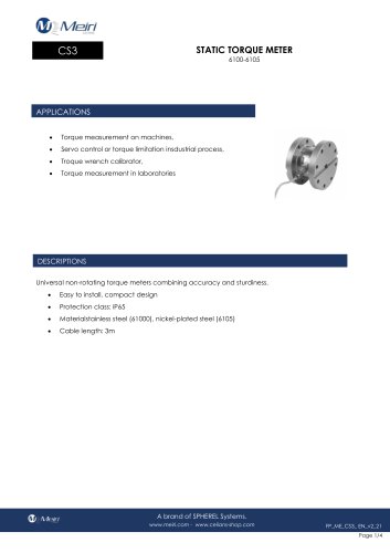 CS3 STATIC TORQUE METER